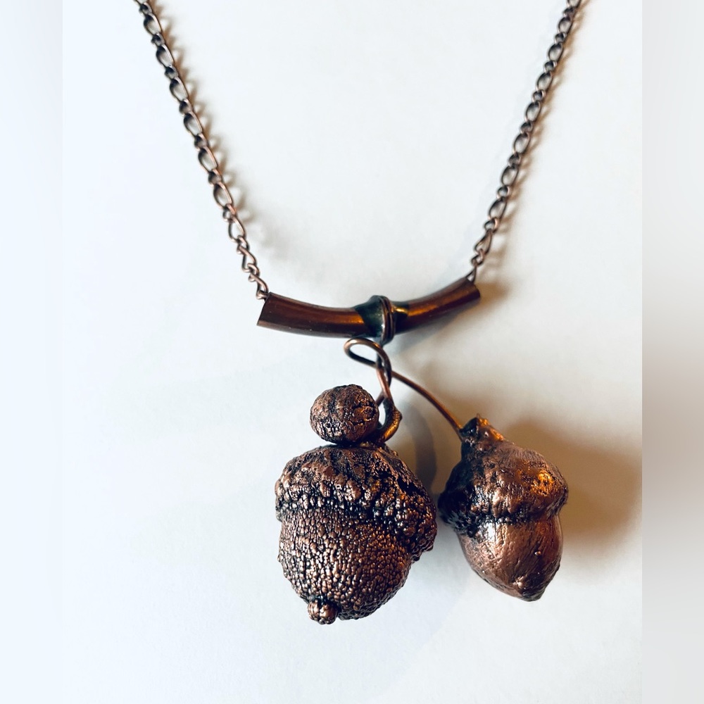 Handmade Acorn Statement Necklace‎